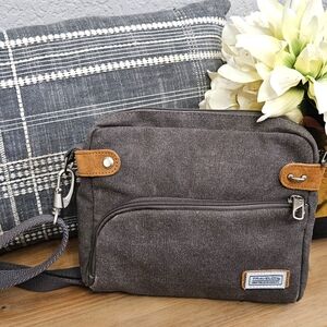 Travelon Heritage Gray Crossbody Bag NWOT